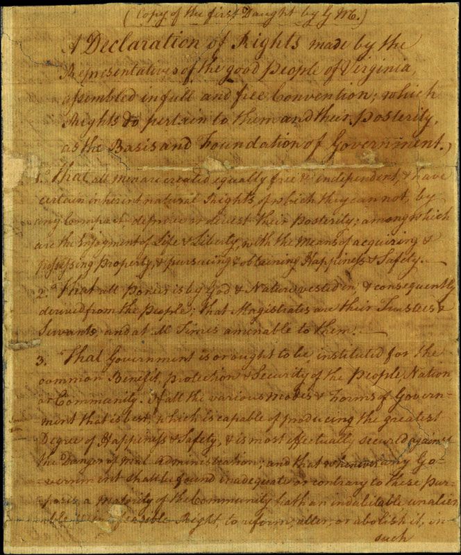 The Declaration of the People of Virginia
